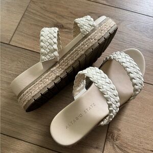Platform Altar'd State Tan Braided Espadrille Sandals